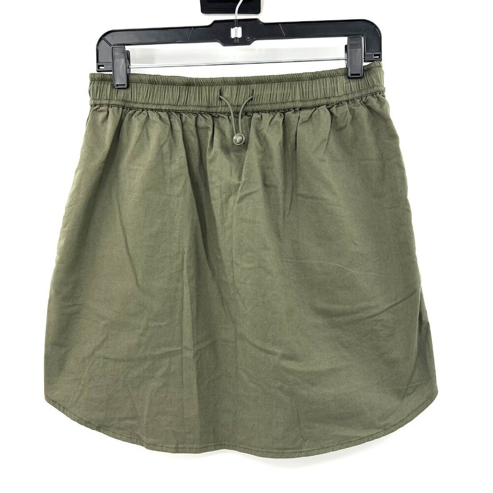 New NWOT Sundry Olive Green Sunday Skirt Casual Skirt Pockets Size 1 Small - Picture 3 of 6